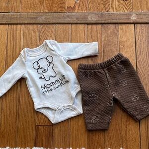 Adorable Baby Outfit with Elephant Design